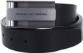 PORSCHE DESIGN Leren riem Business Hook Belt Buckle 35 W95 Black zwart