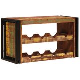 vidaXL Wijnrek Bruin 80 x 45 x 33 cm Massief hergebruikt hout