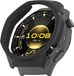 Wigento Huawei Kunststof beschermhoes voor de Huawei Watch GT 6 Pro, doorschijnend, halve bescherming, zwart