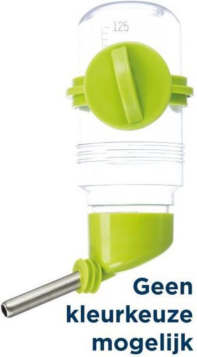 TRIXIE drinkfles kunststof met schroefbevestiging assorti 125 ml (3 stuks)