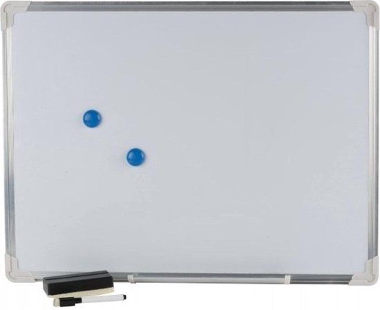 Magnetisch Whiteboard - 45 x 60 cm - Wit/Zwart