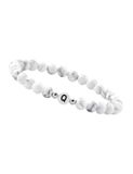 good.designs Parelarmband van howlietstenen met de letter Q