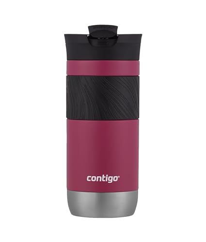 Contigo Byron 2.0 thermosbeker, roestvrijstalen isoleerbeker, koffiebeker-to-go, 100% lekvrij, vaatwasserbestendig deksel, BPA-vrij, blijft maximaal 6 uur warm, 470 ml,dragon fruit