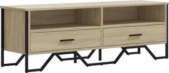 vidaXL Tv-meubel 122x34x41 cm bewerkt hout sonoma eikenkleurig