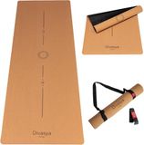 Divasya Bol Premium Yogamat Cork: Natuurlijk, Antislip & Duurzaam | 183x66cm