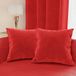 PETTI Artigiani Italiani - 2 fluwelen bankkussens met vulling, slaapkamer-kussenslopen, meubelkussens met verborgen ritssluiting, rood fluwelen kussen 2 stuks - 50 x 50 cm