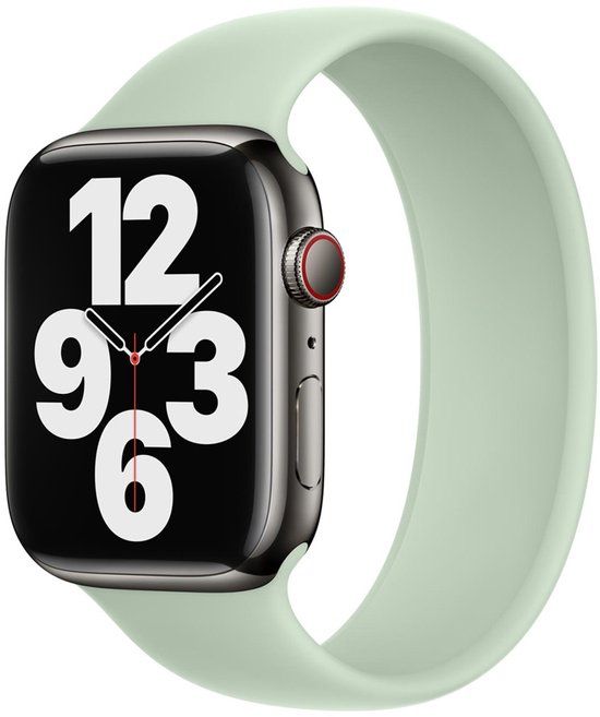 Apple Siliconen solobandje voor de Apple Watch | 38/40/41/42 mm - Maat 2 - Mineral Green