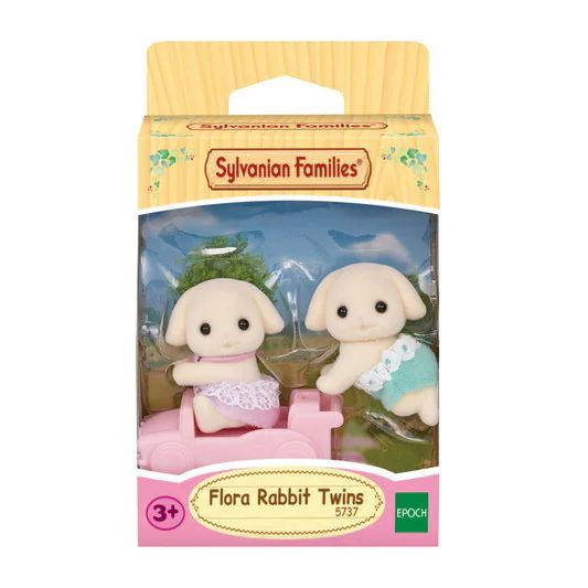 Sylvanian Families Tweeling Bloemen Hangoor Konijn - Speelgoed Figuurset