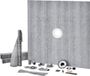 Vevor Douchedrempelset 182,8 x 182,8 x 3,2 cm ABS Waterdicht Grijs