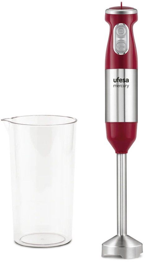 UFESA BP3500 Staafmixer - 1000W - Rood/Roestvrijstaal