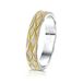 Lucardi Dames Vriendschapsring Capri - Ring - Cadeau - Staal - Zilver- en Goudkleurig