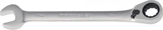 Promat Steek-/ringratelsleutel omschakelbaar - 17mm