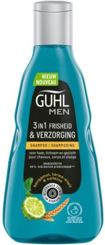Guhl Shampoo Man Freshness & Care 250 ml - For All Hair Types - Men's Shampoo