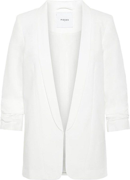 PIECES PCBOSELLA 3/4 BLAZER NOOS BC Women's Blazer - Size XS - Cloud Dancer