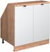 Vicco Rion Kast voor schuine wand – 80 x 81.6 cm met 2 deuren, kastromp 60 cm diepte Witte golf