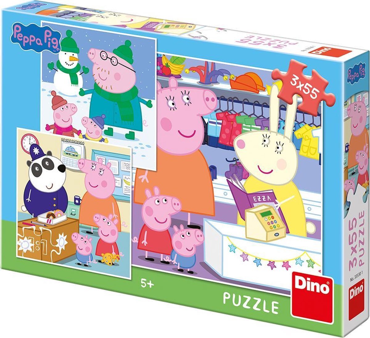 Dino Toys Peppa Pig - Happy Afternoon 3 Leg puzzels van 55 stuks