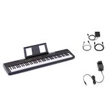 Amazon Basics Draagbare digitale piano, met 88 semi-gewogen toetsen, sustain-pedaal, 2 speakers, 140 geluiden, 200 ritmes, 16 demosongs, metronoom, leermodus, zwart