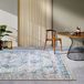 Villeroy & Boch Rene Tapijt voor binnen en buiten, Oosters, plat weefsel, klassiek design, vintage, Öko-Tex weerbestendig en uv-bestendig, voor balkon, terras, tuin, crèmeblauw, 200 x 285 cm