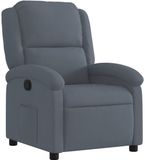 vidaXL Relaxfauteuil Donkergrijs Fluweel