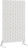 vidaXL Privacyscherm 100 x 50 x 180 cm roestvrij staal zilver