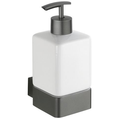 WENKO Montella Zeepdispenser - 360 ml - Wit/Antraciet