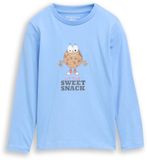 Tom Tailor - T-shirt met lange mouwen en interactieve print - Maat 92/98 - Light Blue