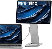 SOTSU® FlipAction Pro 16 inch Gen 2 - Portable Monitor 2.5K - 120 Hz - Draagbare Monitor voor Laptop - Tweede Scherm Laptop - USB-C 65W, Mini HDMI & DisplayPort - 100% DCI-P3 - Aluminium - Granite Grey - Extra Scherm voor Laptop - Draagbaar scherm