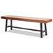 VEVOR Outdoorbank, 160 cm, houten tuinbank met metalen poten, tot 226,8 kg belasting, eetkamer- en terrasbank voor tuin, park en veranda