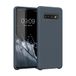 kwmobile telefoonhoesje geschikt voor Samsung Galaxy S10 - Hoesje met siliconen coating - Smartphone case in leisteen