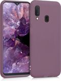 kwmobile Samsung Galaxy A20e hoesje - Back cover in druivenblauw