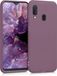 kwmobile Samsung Galaxy A20e hoesje - Back cover in druivenblauw