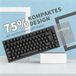 AJAZZ AK820 Mechanisch toetsenbord met 82 toetsen QWERTZ-indeling Hot Swap Volume Draaiknop