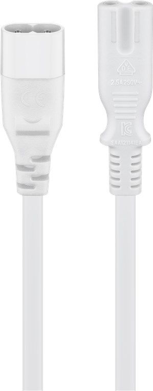 Goobay C8 to C7 Power Cable - 2m - White