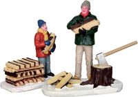 Lemax Stacking Firewood - Set van 2 - Meerkleurig