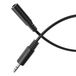 HDSupply AUX-verlengkabel, 2,50 m jack-kabelverlenging, 3 x 3,5 mm stereo-audio, audiokabel voor oortelefoons, sonidobar, tv, aanvink, radio, zwart
