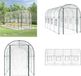 vidaXL Tuinkas 160x400x190 cm PVC en gepoedercoat staal transparant