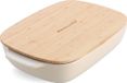 KitchenAid Ovenschaal incl bamboe deksel - Small: 0,9L - Amandelwit