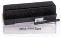 Brosse pour disques - Nettoyeur de disques vinyles - Velours antistatique - Noir - Pour disques 7", 10" et 12" - Utilisation à sec ou humide