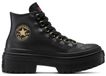 Converse Chuck Taylor All Star, talon renforcé, plateforme, cuir imperméable, modèle uni, référence A14542C