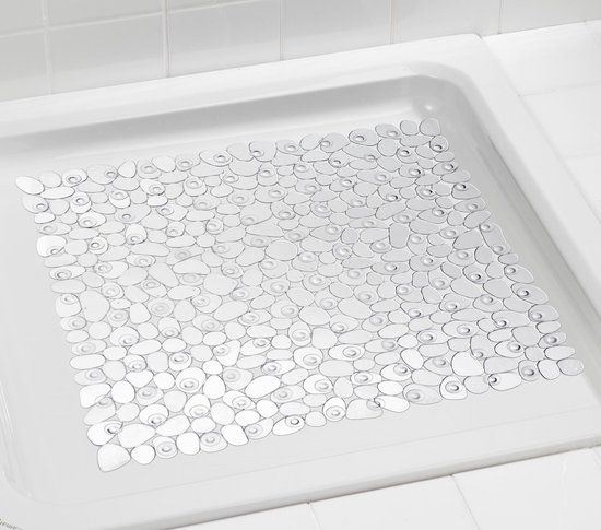 WENKO Anti-slip Douchemat Paradise 54x54cm Transparant - Kunststof