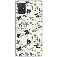 Samsung Galaxy A71 Flowers Bedrukt Siliconen Hoesje