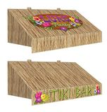 Beistle 53738 Driedimensionale Tiki Bar Nieuwigheid Wandluifels 2 Stuk Luau Party Decoraties, Papier, Multicolor