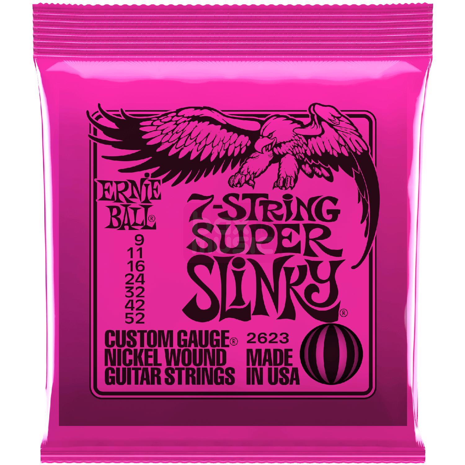 Ernie Ball 2623 Super Slinky 7-String 009 - 052 snarenset