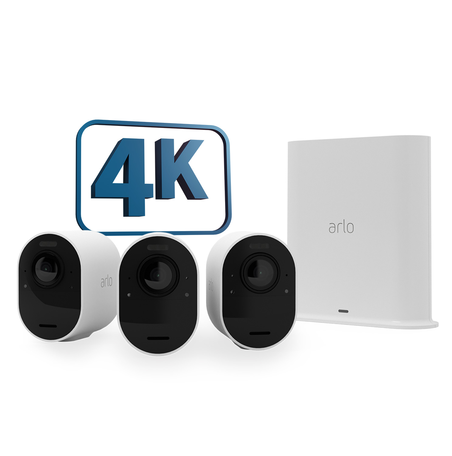 Arlo Arlo Ultra 2 Beveiligingscamera voor buiten, 3 cam-kit wit