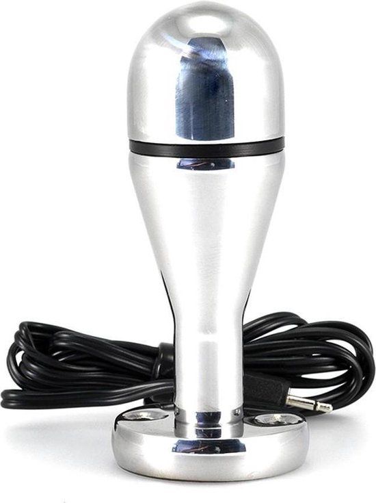 Rimba Electro Sex Dildo of Buttplug Bipolair 35 x 100 mm Zilverkleurig