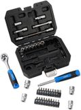 Draper HI-TORQ® 1/4" doppen- en bitset met ratel, 40-delig