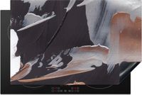 Merkloos KitchenYeah® Inductie beschermer 80x52 cm - Abstract - Verf - Goud - Inductiebeschermer