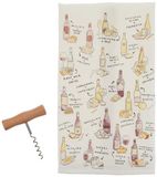 Mud Pie Handdoek met wijnprint