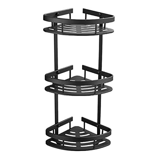 LARRO Douche Caddy Met Haken Doucherek Muur Douche Mand Organizer Geen Boor Lijm Anti Roest Ruimte Aluminiumhout Voor Badkamer Douche Ruimte Wit A 60cm Kleur Wit B Maat 50cm