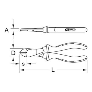 KS Tools ERGOTORQUE VDE Electric Side Cutter, 200mm